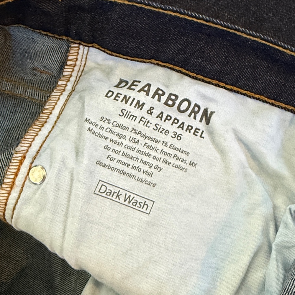 Dearborn Denim - Slim Fit - Dark Wash - 36x33 - Picture 2 of 4